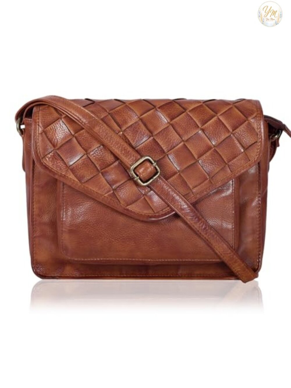 Genuine Leather Crossbody Purse Satchel Shoulder Bag Adjustable Strap